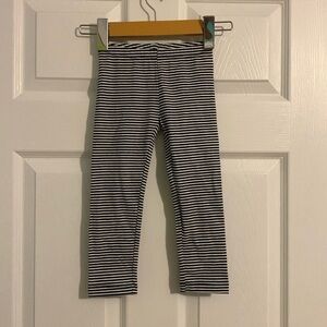 OLD NAVY Black White Striped Leggings Size 3T Cotton/Spandex Soft Brand New NWT